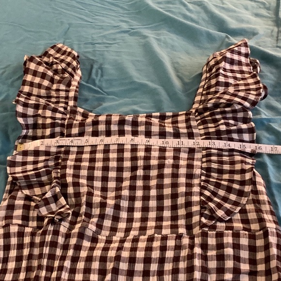 TopShop Brown & White Gingham Sleeveless Dress 60 - Picture 13 of 13